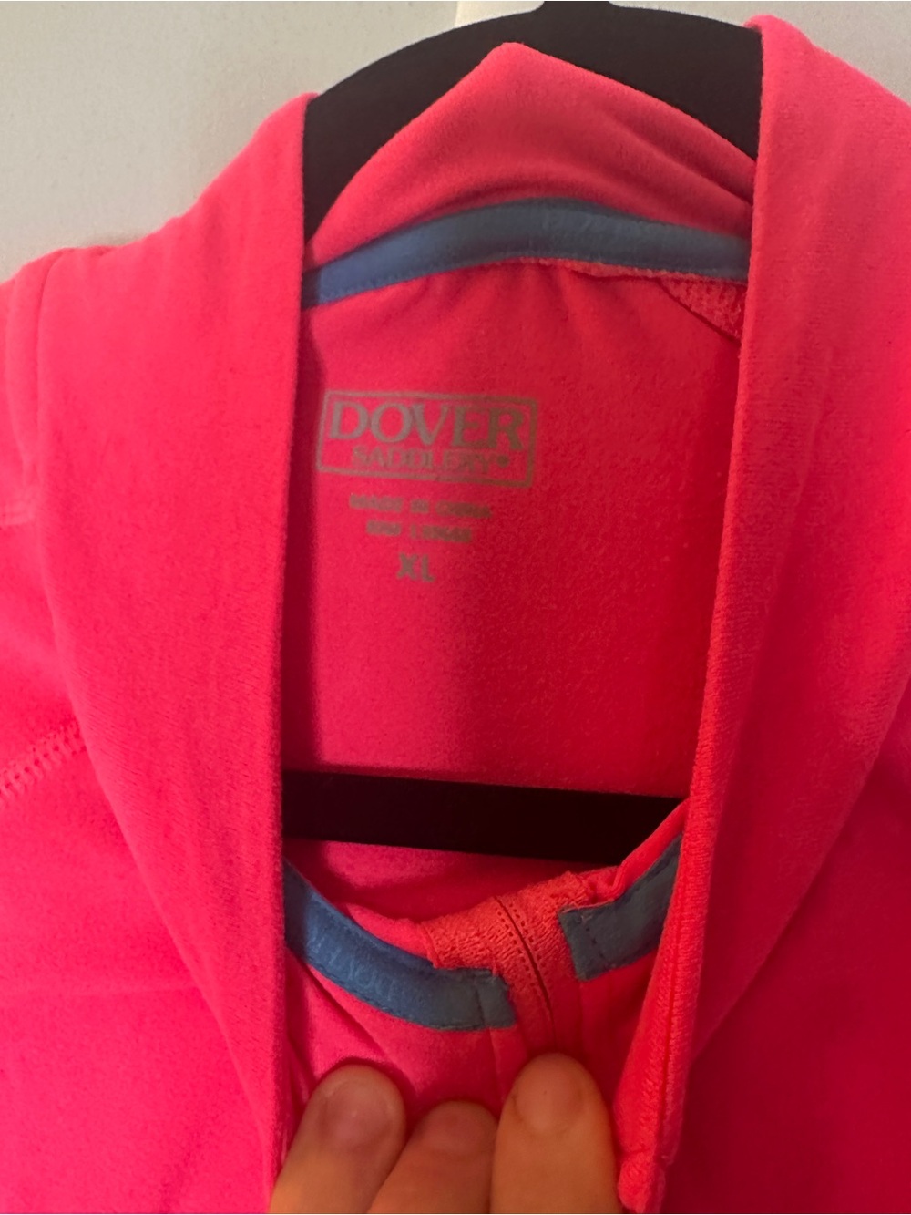 Dover Saddlery Pink Long-Sleeve Half-Zip Performance Top - Picture 3 of 5